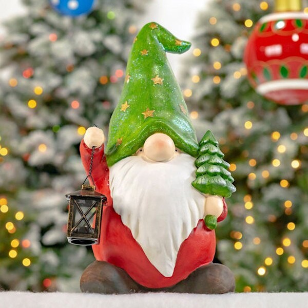 Christmas Garden Gnomes Set of Six Statues